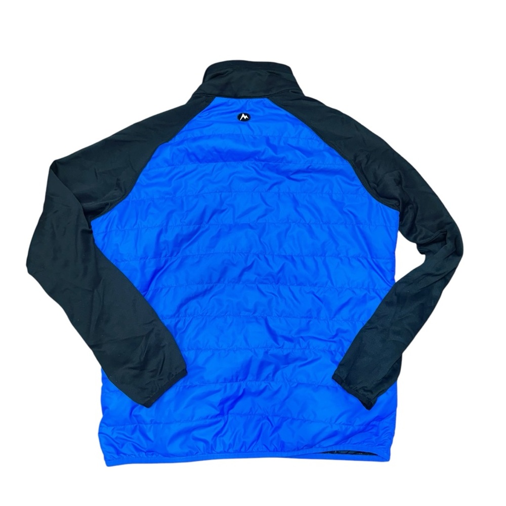 Marmot Jacket Blue Black Puffer Variant Quilted Outdoors Coat Fleece - Picture 2 of 4